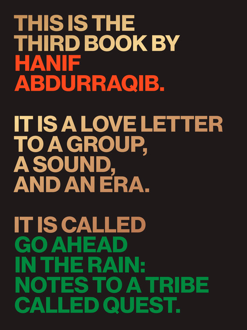 Title details for Go Ahead in the Rain by Hanif Abdurraqib - Wait list